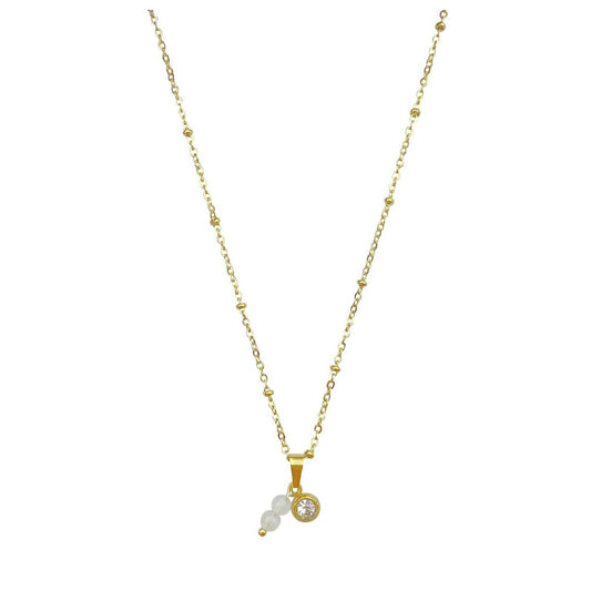 Necklace Moonstone & Diamond - Gold