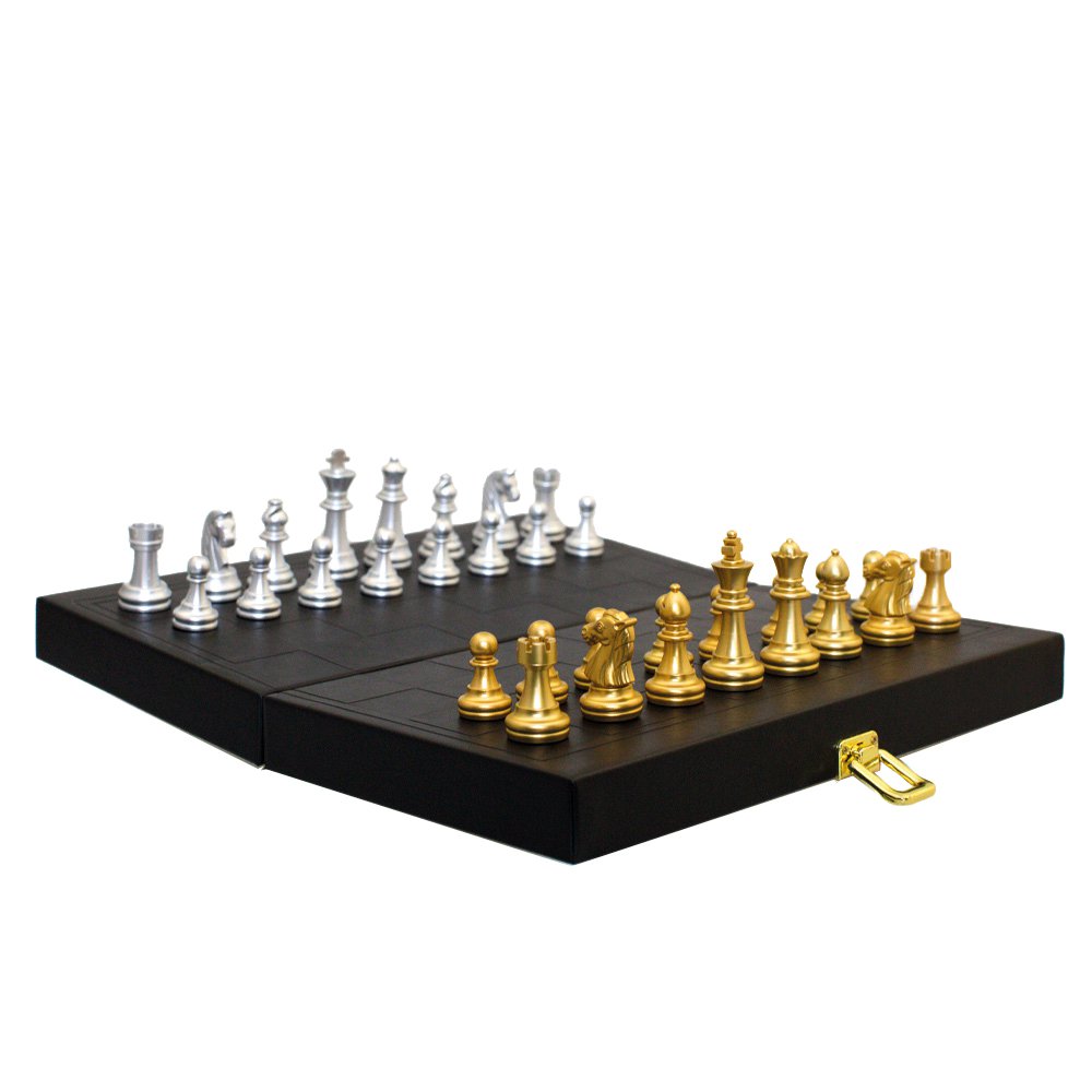 Backgammon/Game game game in a black imitation leather case