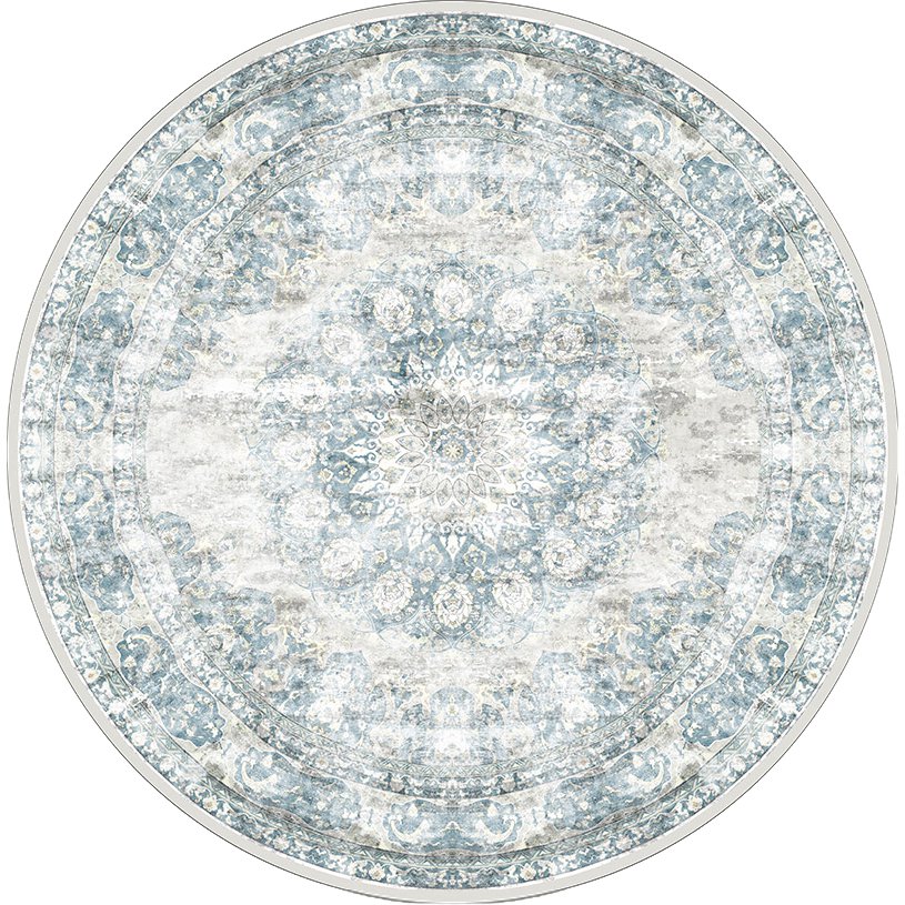 Rug Viola Round Blue ø120 cm