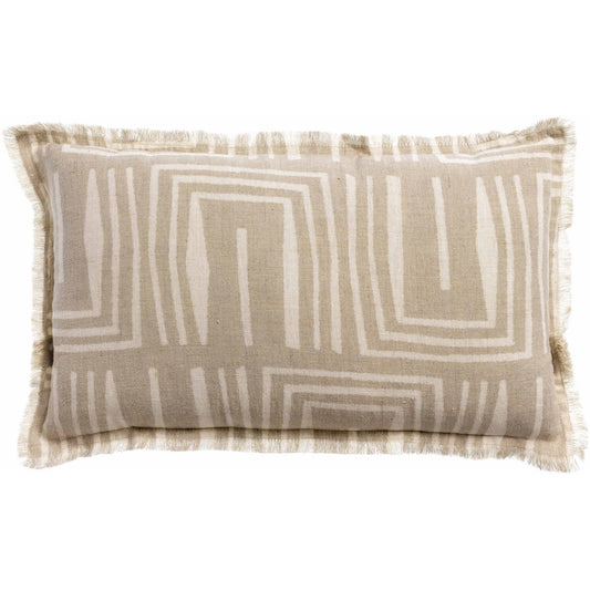 Natural tina printed cushion 30 x 50