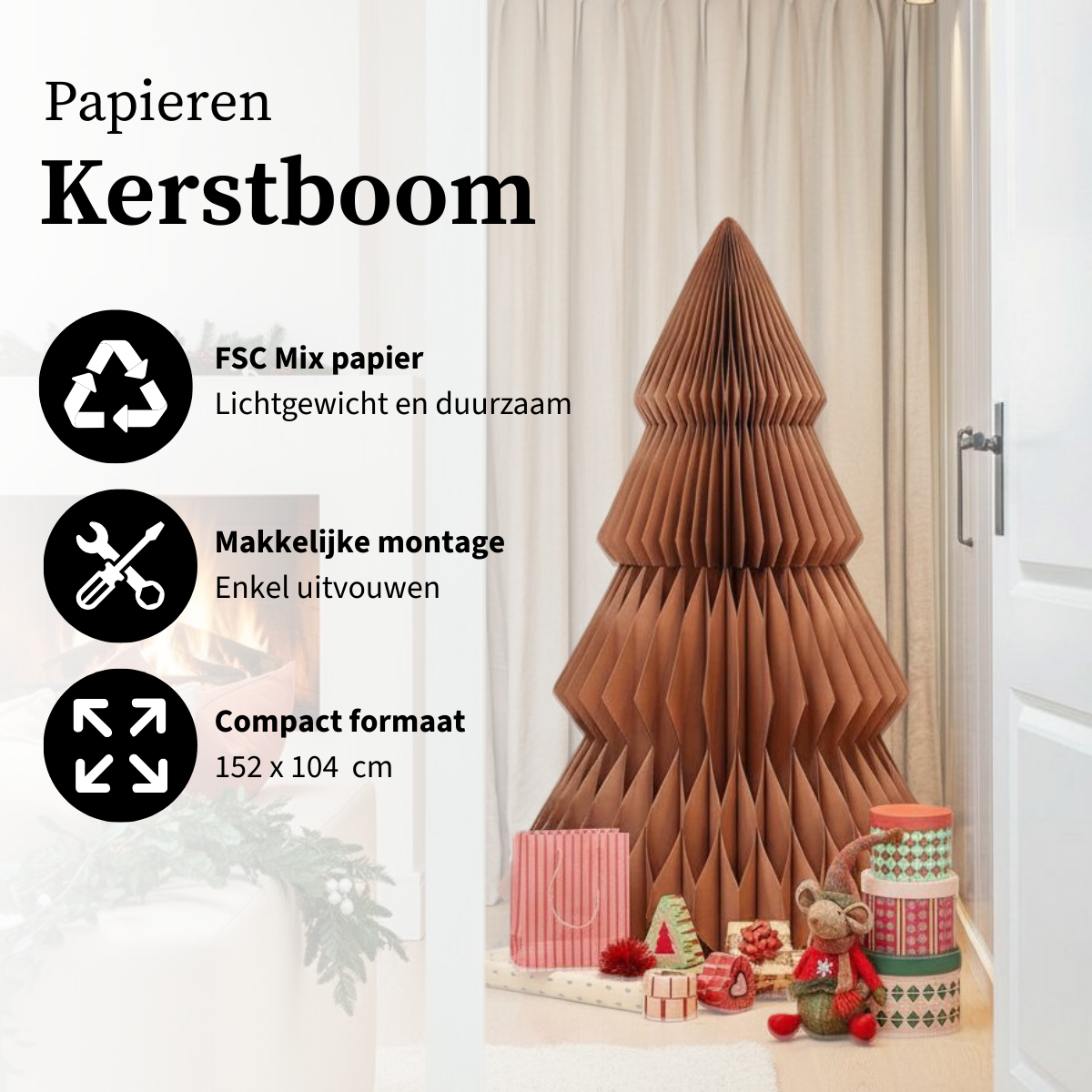 Decorative Christmas tree Brown