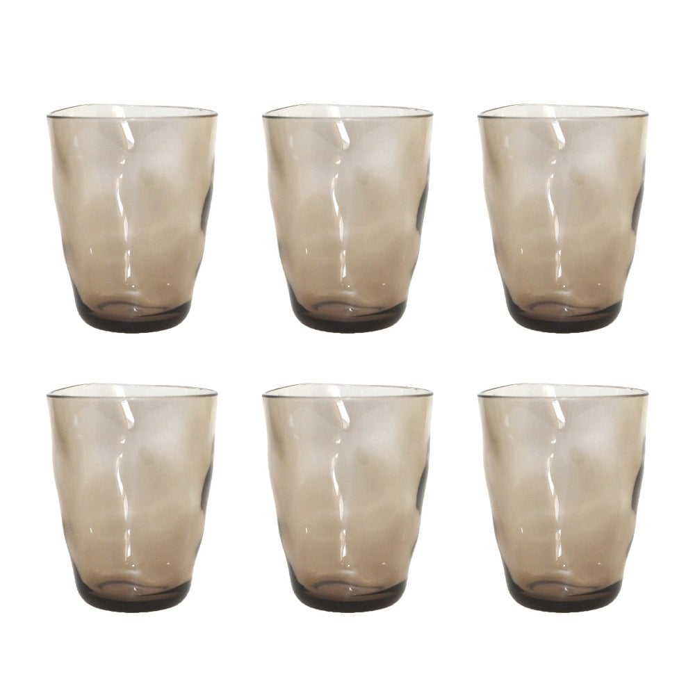 Acrylic brown water glasses - Lot of 6