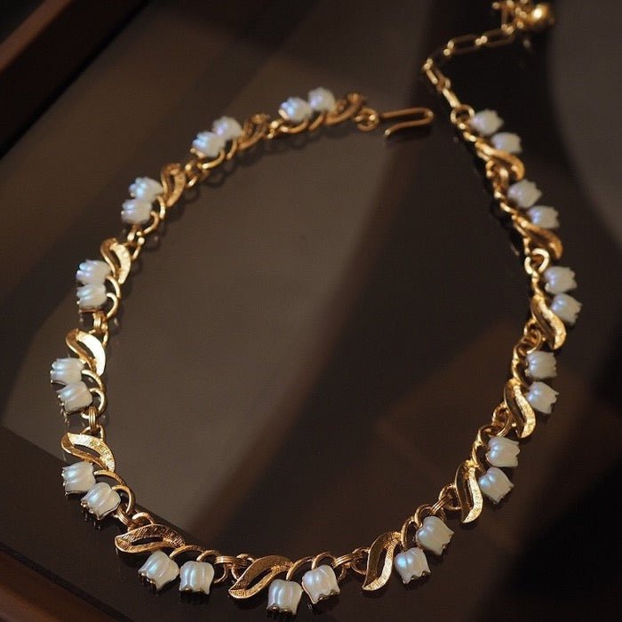 Moonlight Muguet - Vintage Lily of the Valley Necklace