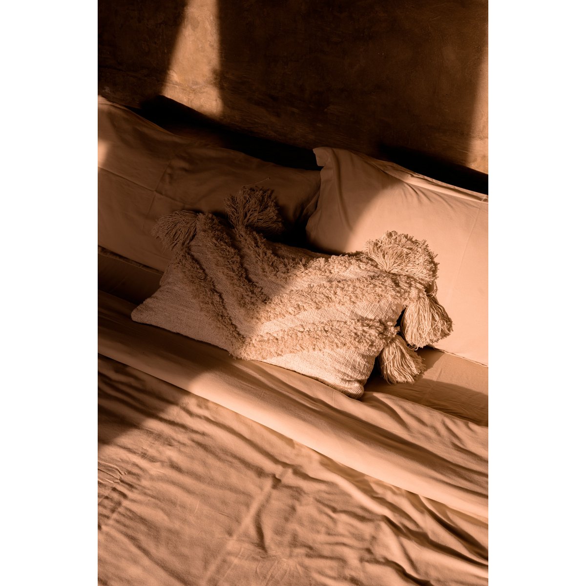 The Nomad Tassel Cushion Cover - Cream