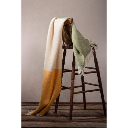 Wool Throw Blanket FOREST STRIPE