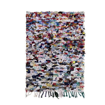 Moroccan Berber rug in recycled textiles 117 x 159 cm