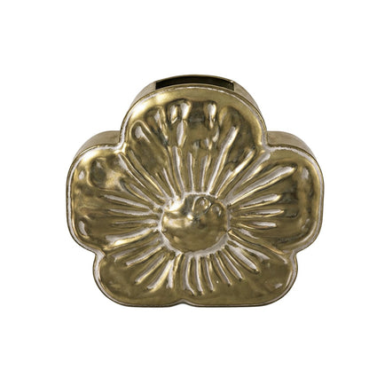 Gold metal flower vase 39x14x36.5cm