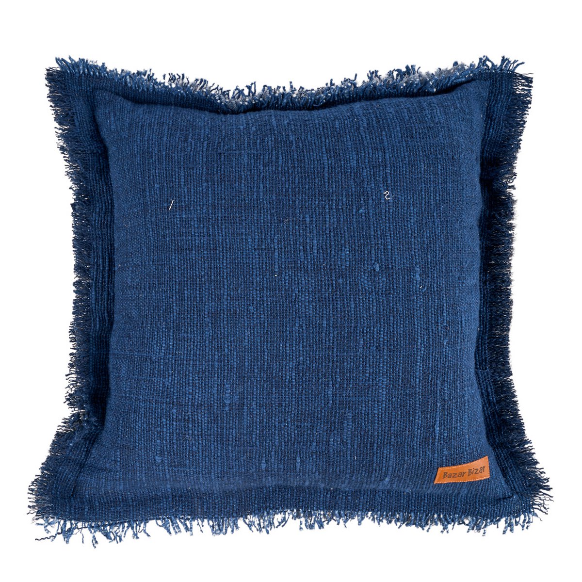 The Azure Fringe Cushion Cover - Indian Blue