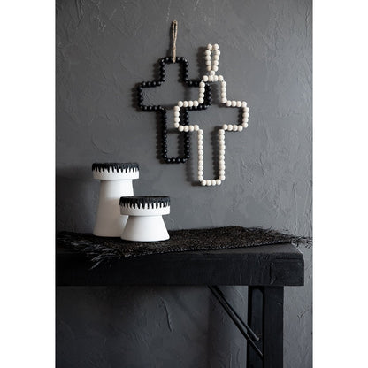 The Fringe Raffia Placemat Rectangular - Black