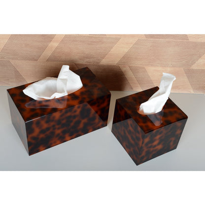 Carre Leopard 12.6x12.6x12cm tissue box