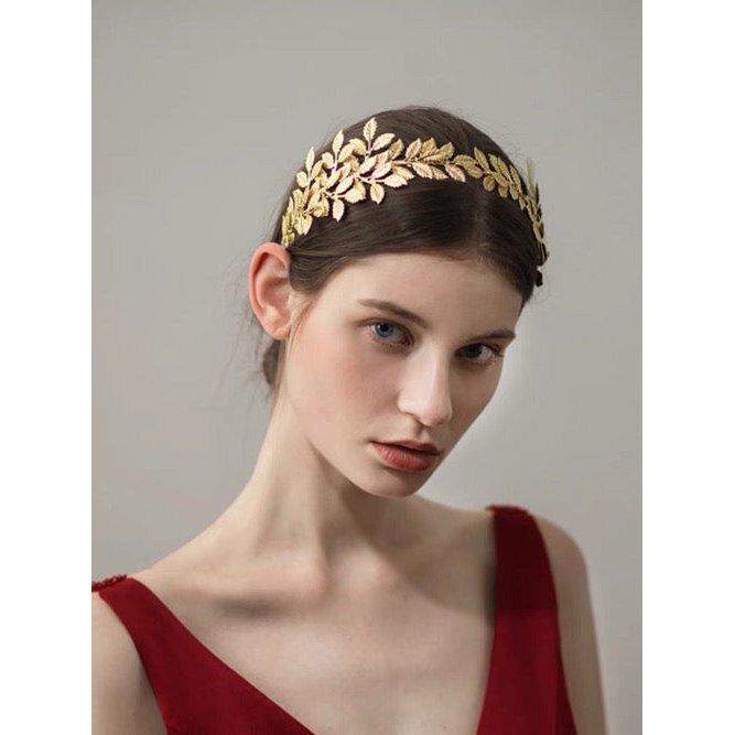 Greek Goddess Golden Leaves Headband
