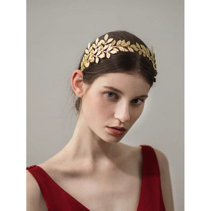 Greek Goddess Golden Leaves Headband