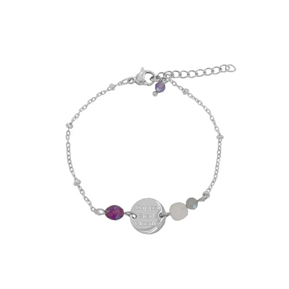 Brave, Strong and Courageous Bracelet - Silver