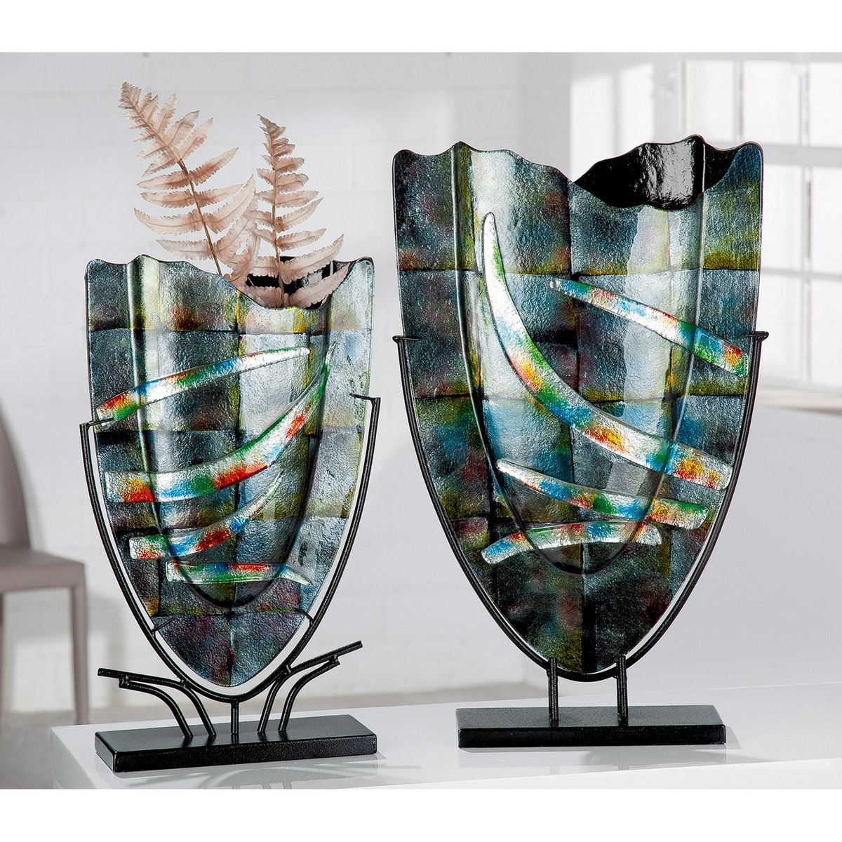 Glasart oval decorative vase "Varosia"