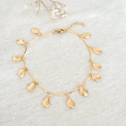 Shell hangers ankle strap - gold