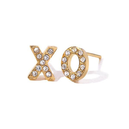 Sparkling XOXO Small Ear Studs