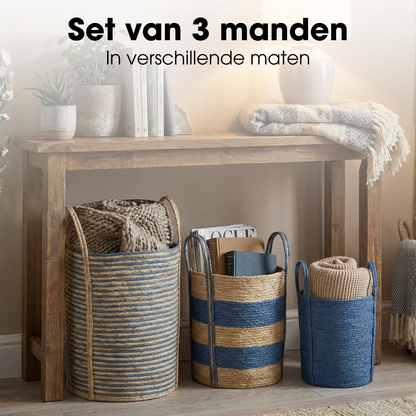 Plant basket set Blue