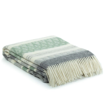 Wool Throw Blanket UGLE green