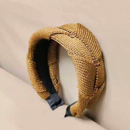 Crystal Embellished Braided Statement Headband