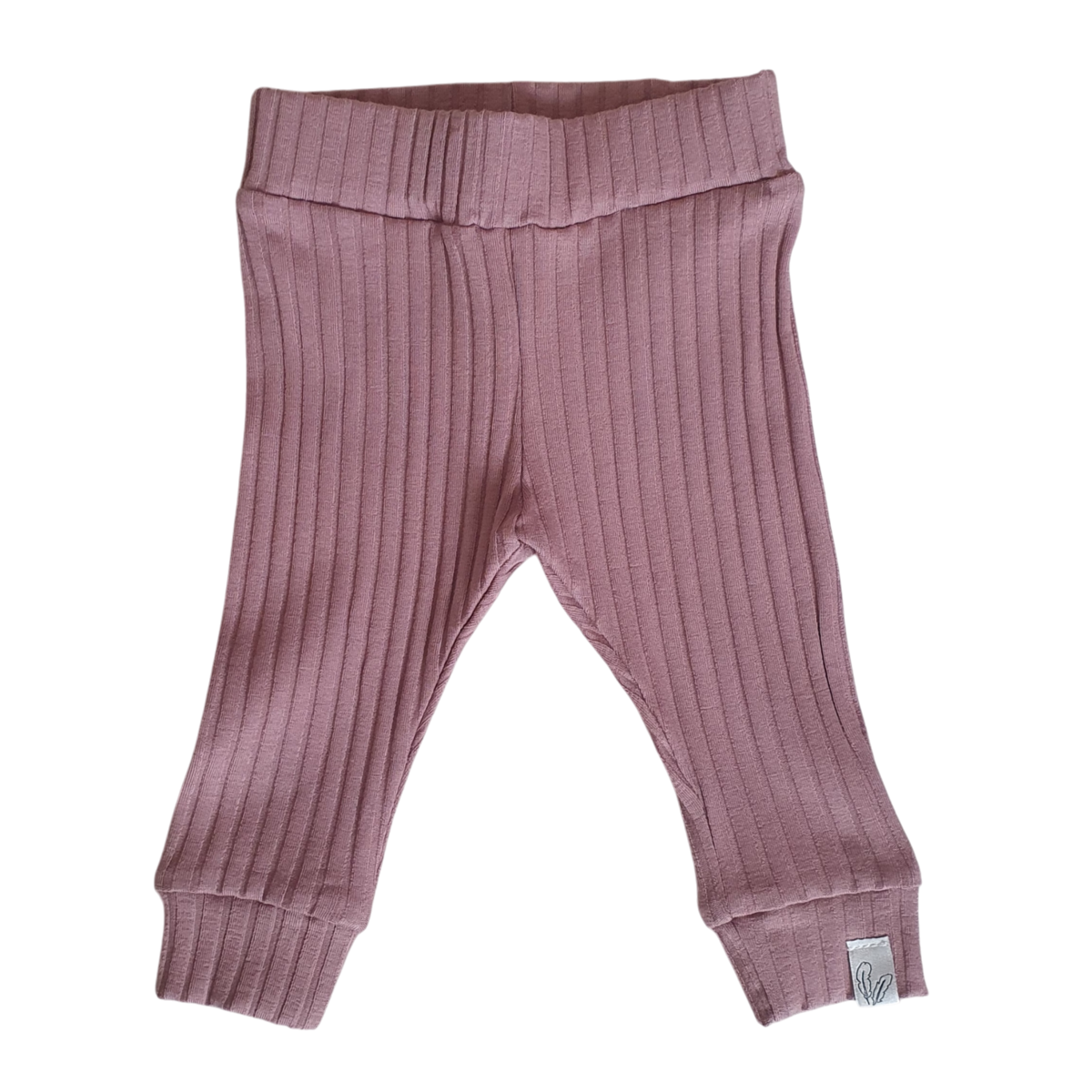 Newborn broekje wide rib jersey mauve