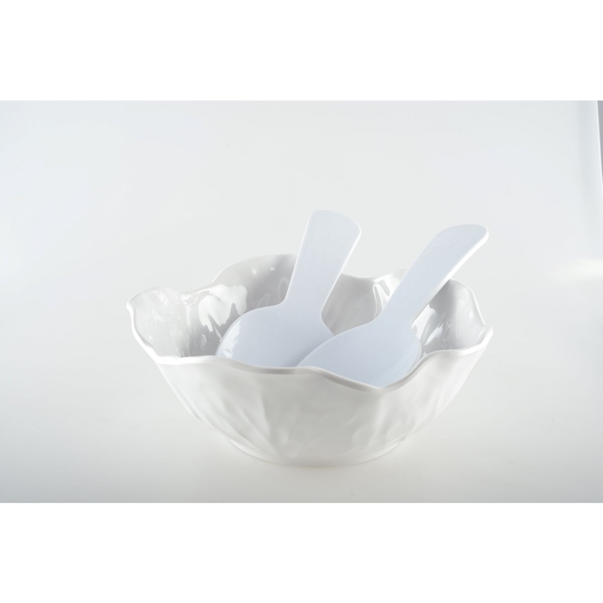 White bowl in melamine 26x26x8cm