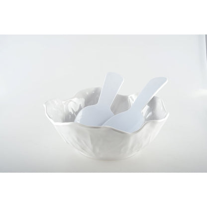 White bowl in melamine 26x26x8cm