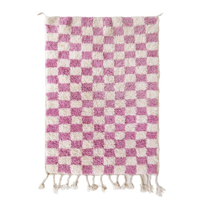 Berber rug in modern checked wool 110 x 164 cm SOLD