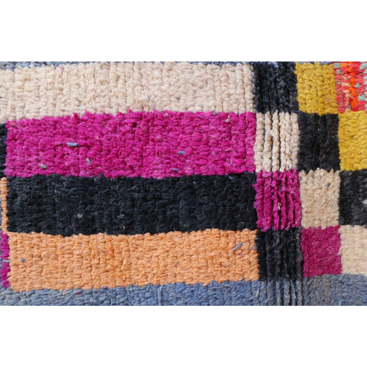 Pure wool Moroccan Berber hallway rug 71 x 413 cm