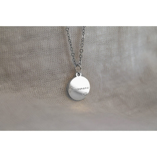 Necklace Star Mom Engraving - Silver