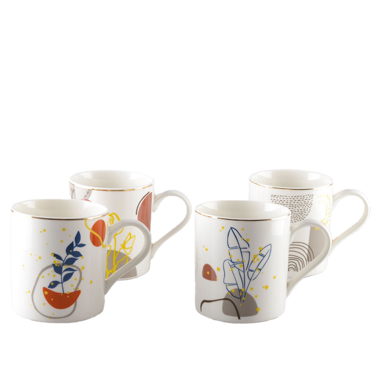 SET 4 MUGS ART DECO 390ML