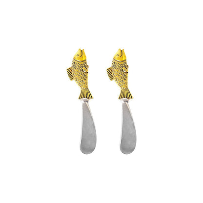 Golden fish design spreaders - set of 2
