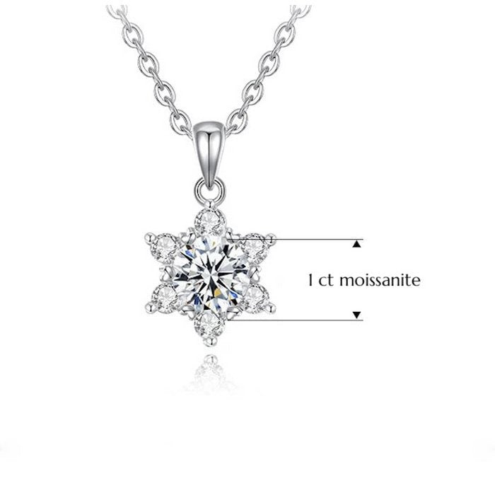 Luxurious Moissanite Snowflake Necklace