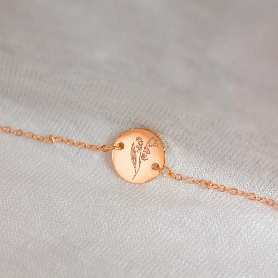 Birthday Flower Bracelet - Rosé Gold (to be ordered monthly)