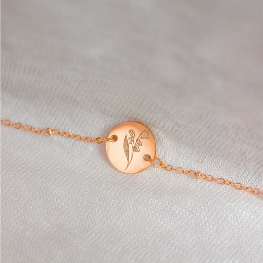 Birthday Flower Bracelet - Rosé Gold (to be ordered monthly)