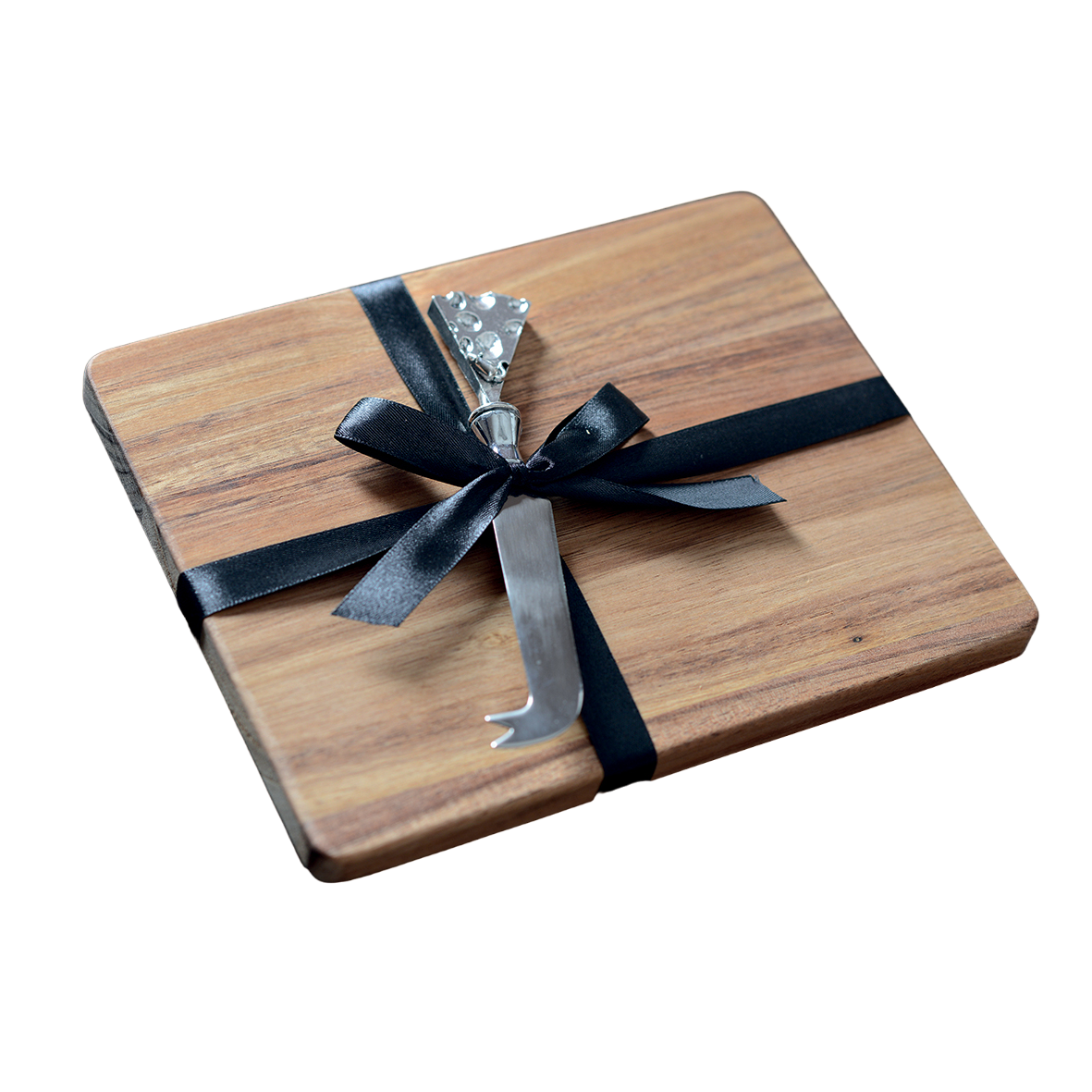 Acacia cheese tray with cheese design knife