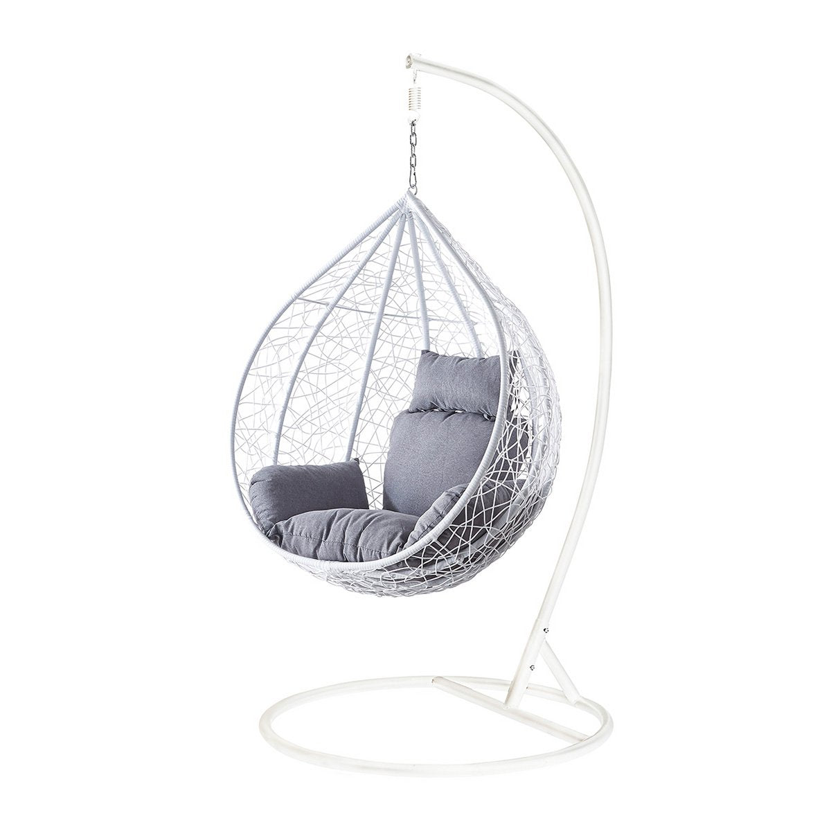 Metal hanging basket "Style" white 3 parts