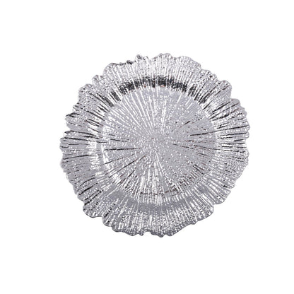 PLATTER FLOWER SILVER