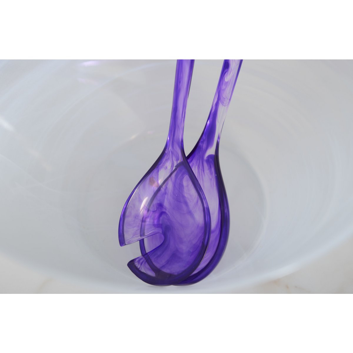 Violet resin salad covered