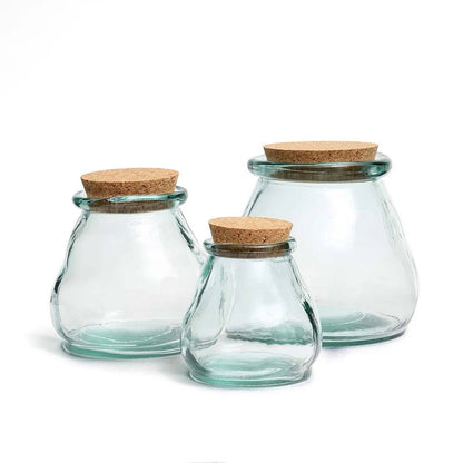 The Belly Glass Pot - Blue - S