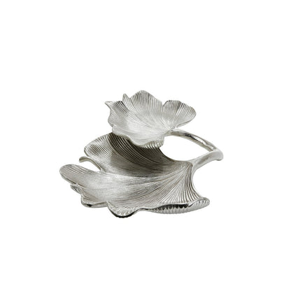 Aluminum double bowl Ginkgo