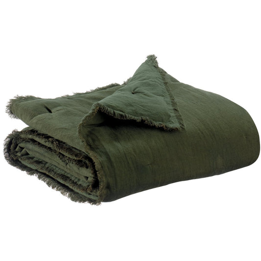 Plain Laly Olive blanket 135 x 200