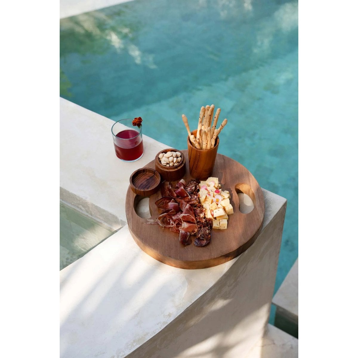 The Teak Root Tray - Natural - L