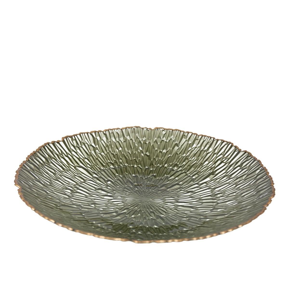 Green cut with golden edge 40.5cm
