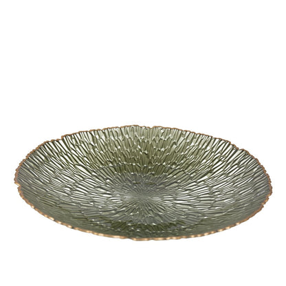Green cut with golden edge 40.5cm
