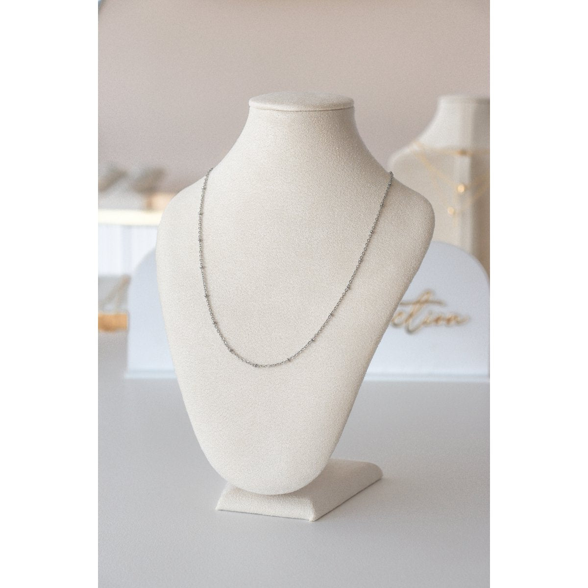 Basic Necklace Balls - choose your length - Silver