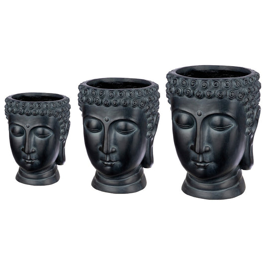 Set of 3 Buddha plant pots