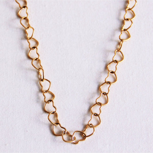 Linked hearts necklace