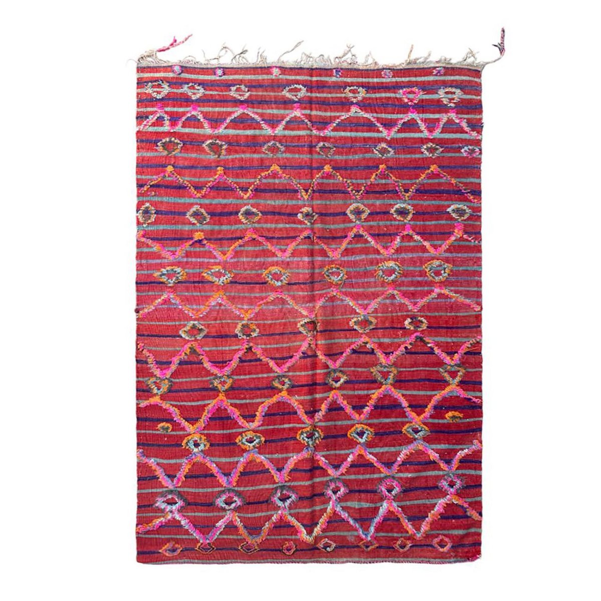 Pure wool Moroccan Kilim Berber rug 138 x 220 cm