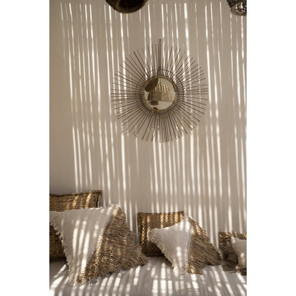 The Raffia Cotton Cushion Cover - Natural White - 60x60