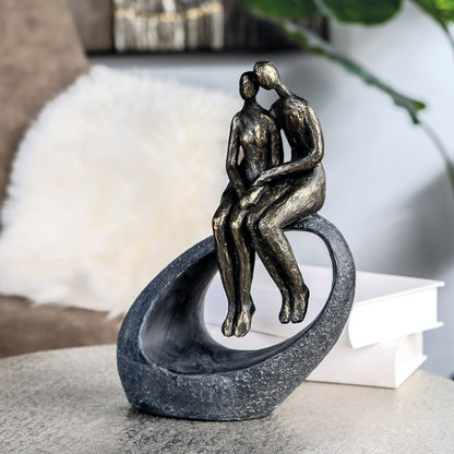 Poly sculpture "Moment" bronze colored